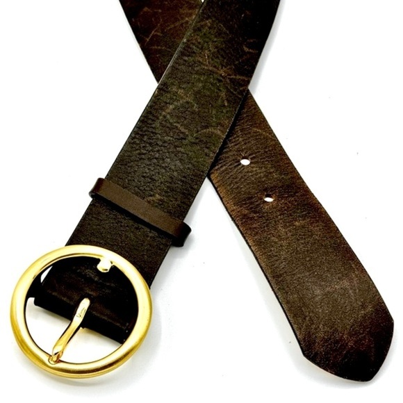 Talbots Leather Belt with Brass Buckle, Style number 6125, Made in the US, Small - Picture 2 of 14
